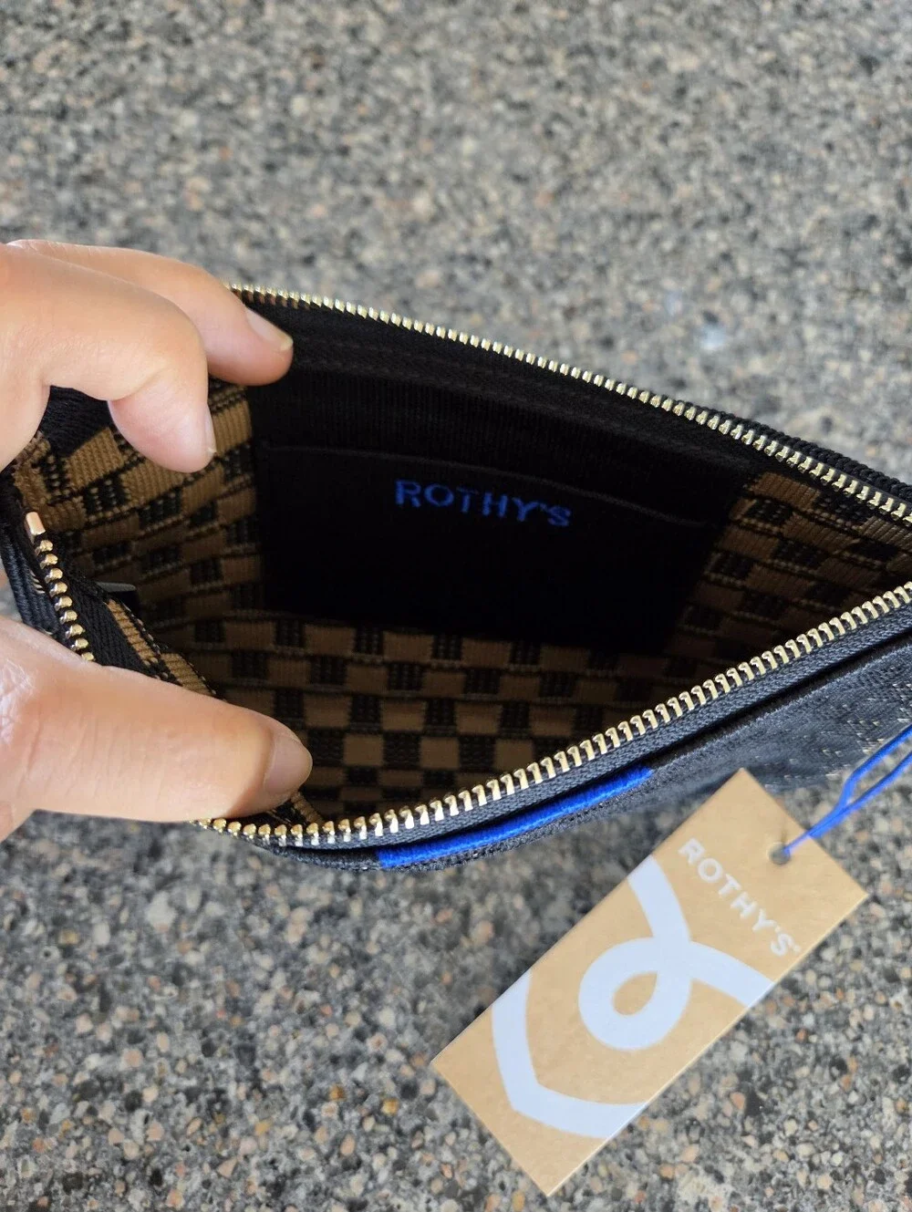 Rothy's The Wallet Wristlet In Night Song Black
